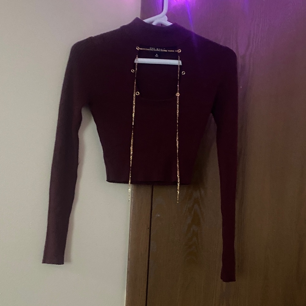Say What? Burgundy Turtleneck Sweater